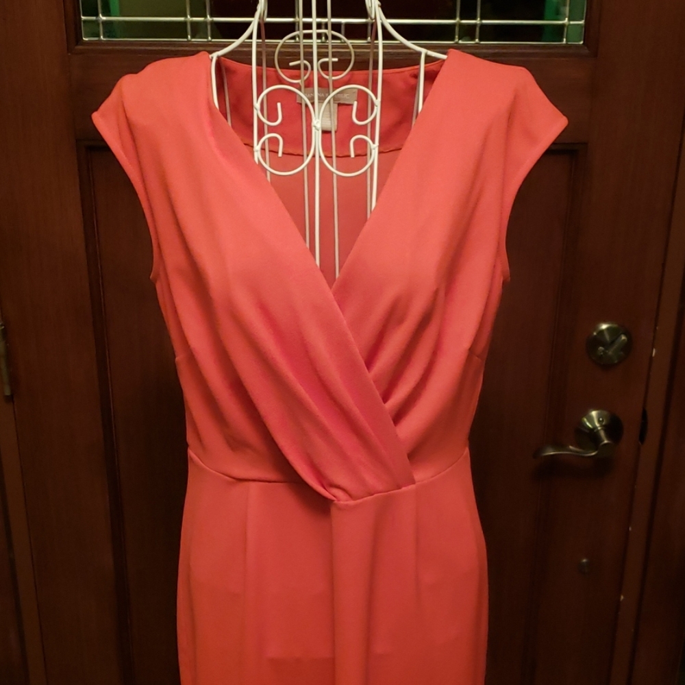 Banana Republic orange/coral sleeveless dress